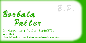 borbala paller business card